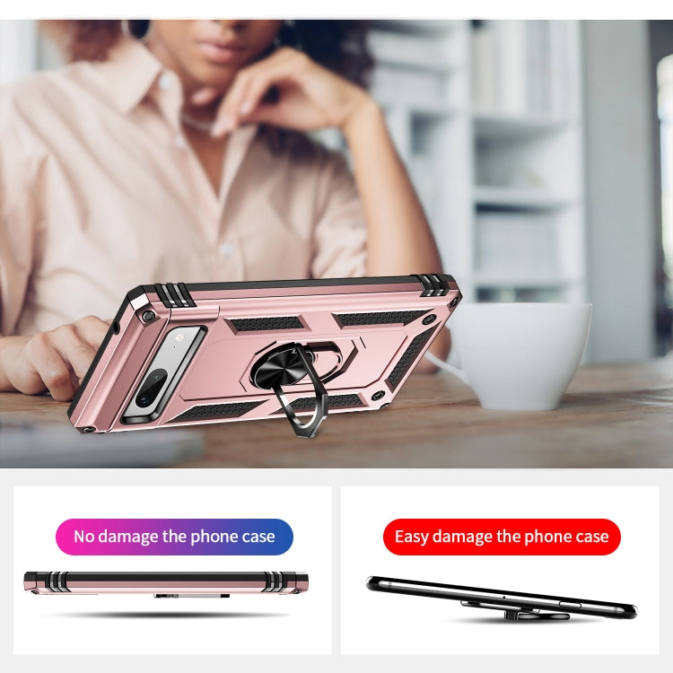 For Google Pixel 7a Shockproof TPU + PC Phone Case with Holder