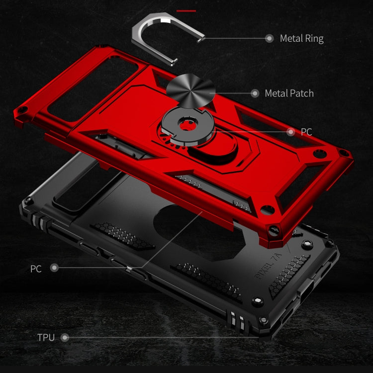 For Google Pixel 7a Shockproof TPU + PC Phone Case with Holder