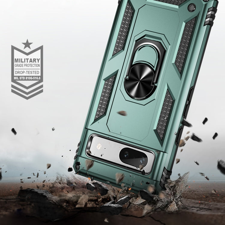 For Google Pixel 7a Shockproof TPU + PC Phone Case with Holder