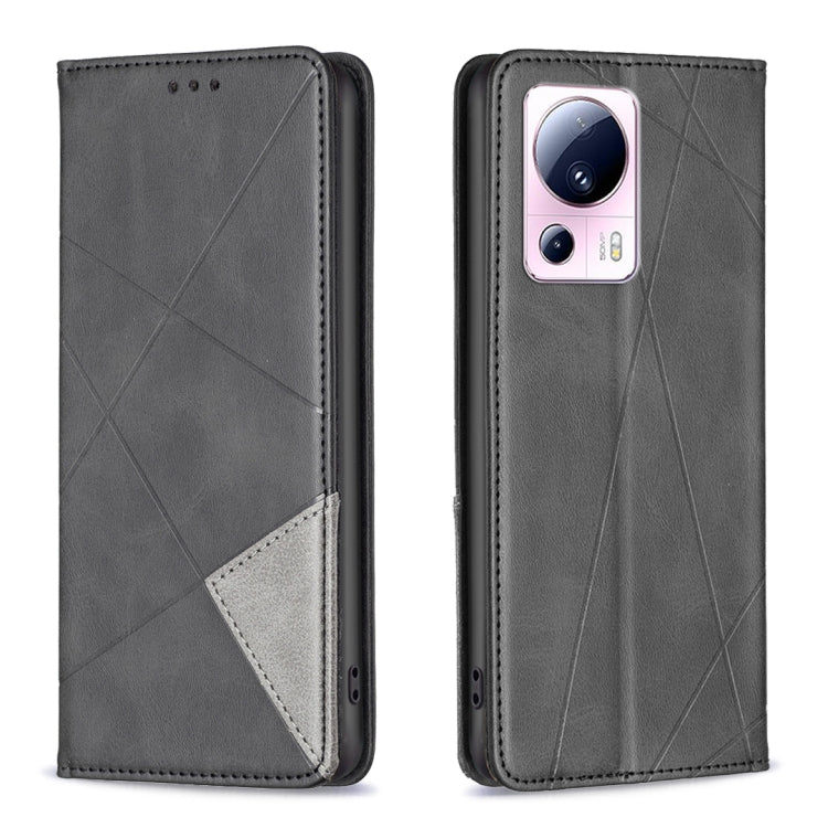 For Xiaomi 13 Lite / Civi 2 Prismatic Invisible Magnetic Leather Phone Case