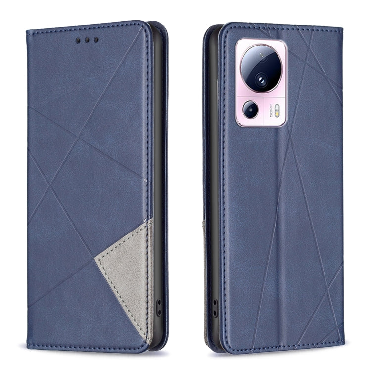 For Xiaomi 13 Lite / Civi 2 Prismatic Invisible Magnetic Leather Phone Case