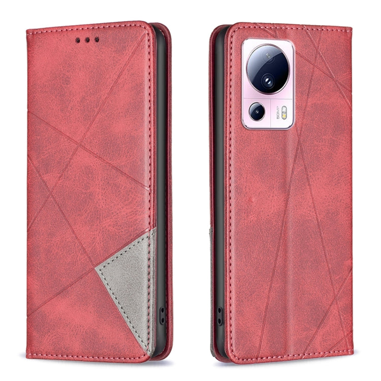 For Xiaomi 13 Lite / Civi 2 Prismatic Invisible Magnetic Leather Phone Case