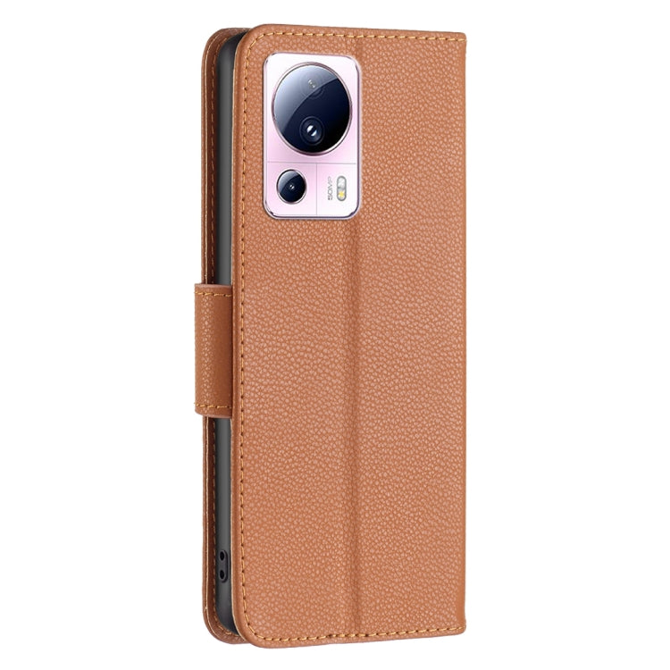 For Xiaomi 13 Lite / Civi 2 Litchi Texture Pure Color Leather Phone Case