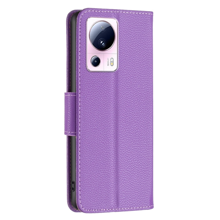 For Xiaomi 13 Lite / Civi 2 Litchi Texture Pure Color Leather Phone Case