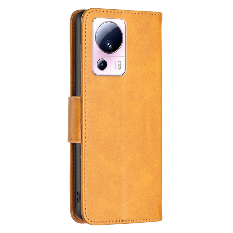 For Xiaomi 13 Lite / Civi 2 Lambskin Texture Pure Color Flip Leather Phone Case