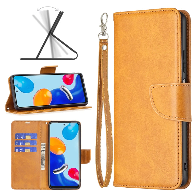 For Xiaomi Redmi Note 12S 4G / Note 11 Lambskin Texture Pure Color Flip Leather Phone Case