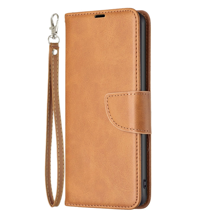 For Xiaomi Redmi 12 4G Lambskin Texture Pure Color Flip Leather Phone Case