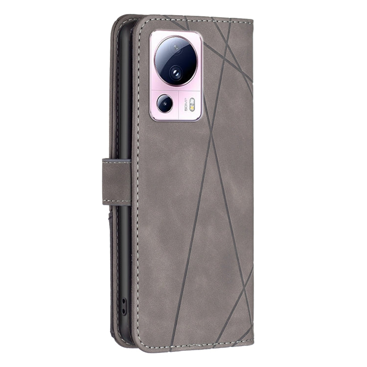 For Xiaomi 13 Lite / Civi 2 Magnetic Buckle Rhombus Texture Leather Phone Case
