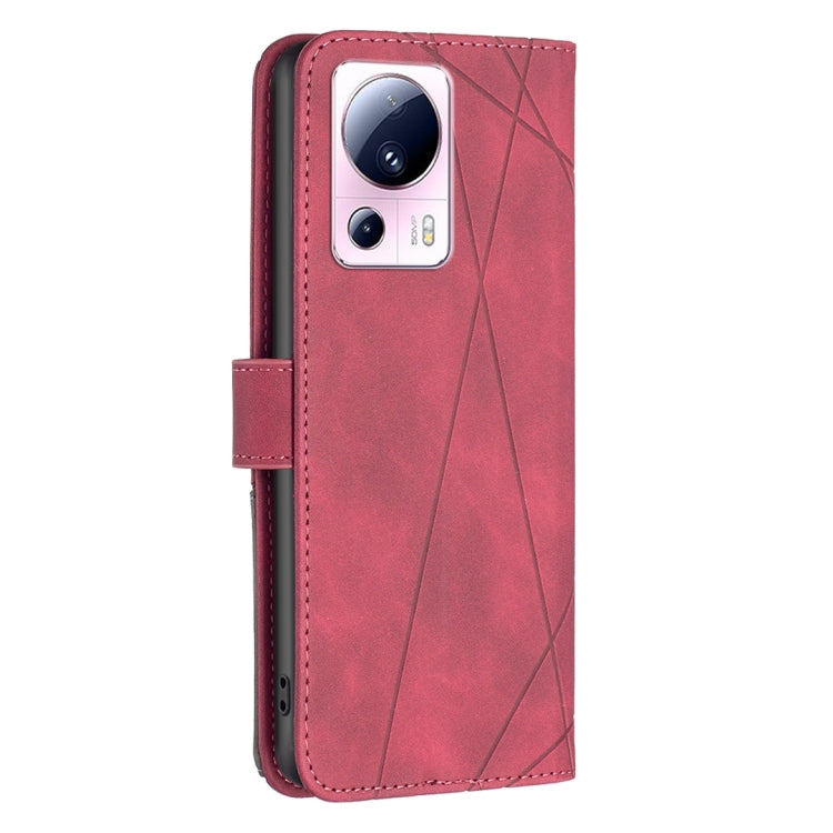 For Xiaomi 13 Lite / Civi 2 Magnetic Buckle Rhombus Texture Leather Phone Case
