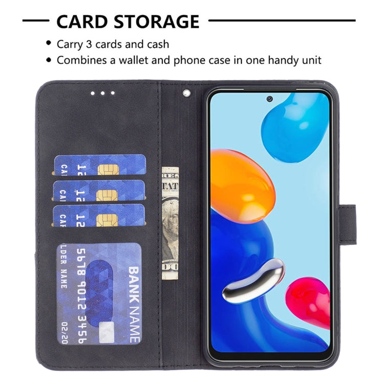 For Xiaomi Redmi Note 12S 4G / Note 11 Magnetic Buckle Rhombus Texture Leather Phone Case