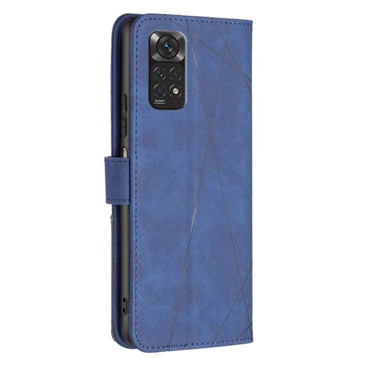 For Xiaomi Redmi Note 12S 4G / Note 11 Magnetic Buckle Rhombus Texture Leather Phone Case