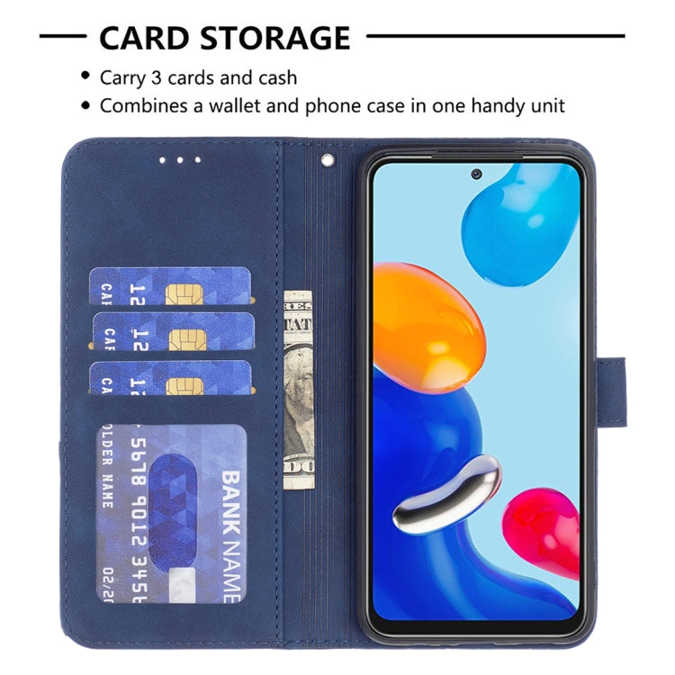 For Xiaomi Redmi Note 12S 4G / Note 11 Magnetic Buckle Rhombus Texture Leather Phone Case