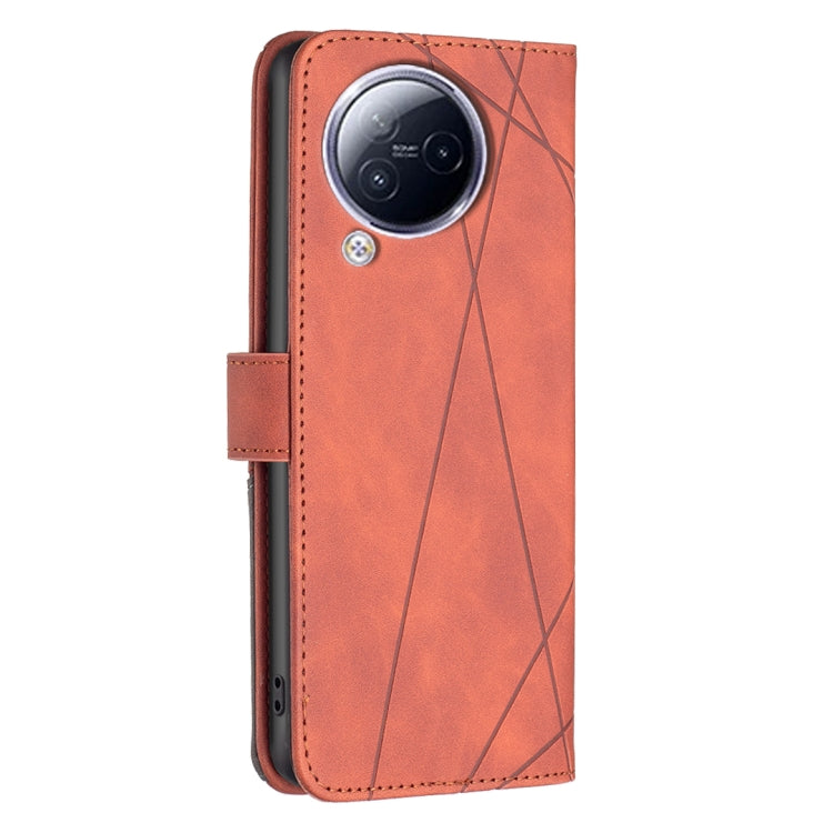 For Xiaomi Civi 3 5G Magnetic Buckle Rhombus Texture Leather Phone Case