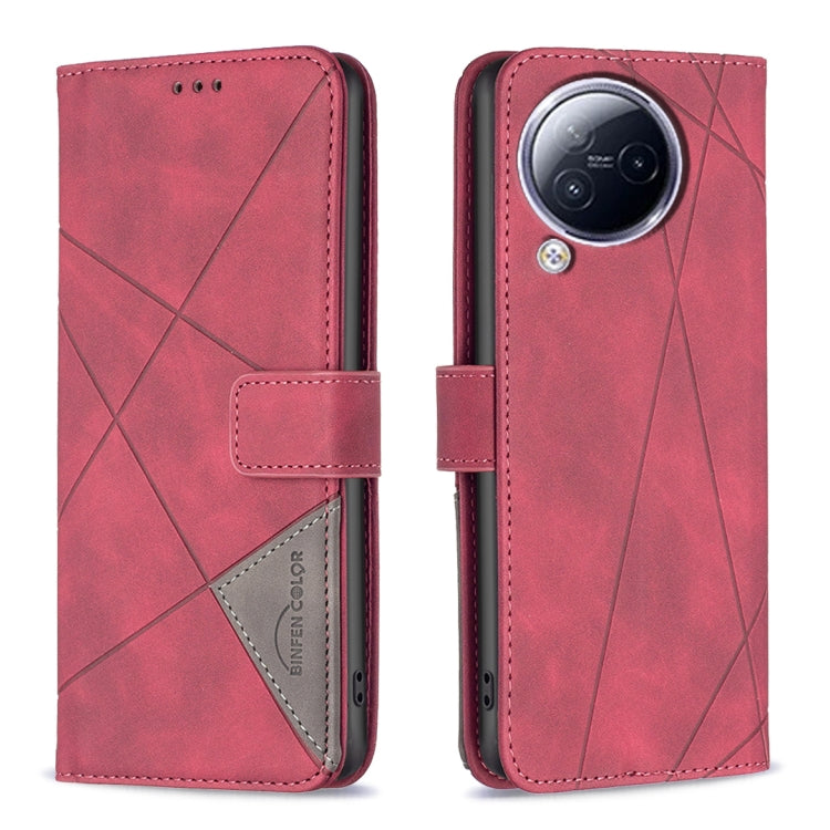 For Xiaomi Civi 3 5G Magnetic Buckle Rhombus Texture Leather Phone Case