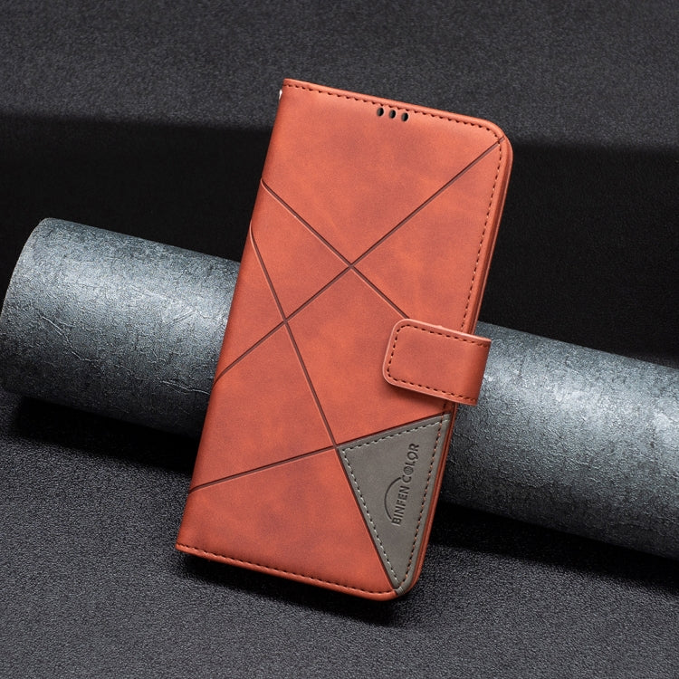 For Xiaomi Redmi 12 4G Magnetic Buckle Rhombus Texture Leather Phone Case