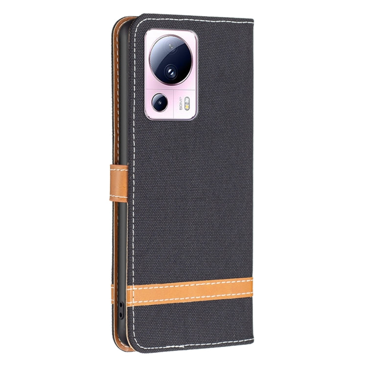 For Xiaomi 13 Lite / Civi 2 Color Block Denim Texture Leather Phone Case