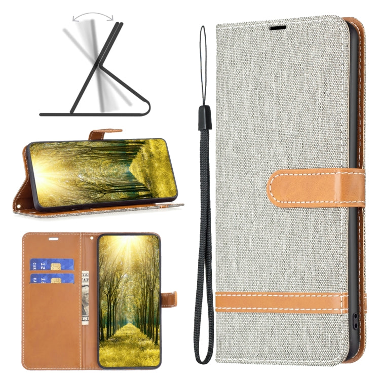 For Xiaomi 13 Lite / Civi 2 Color Block Denim Texture Leather Phone Case