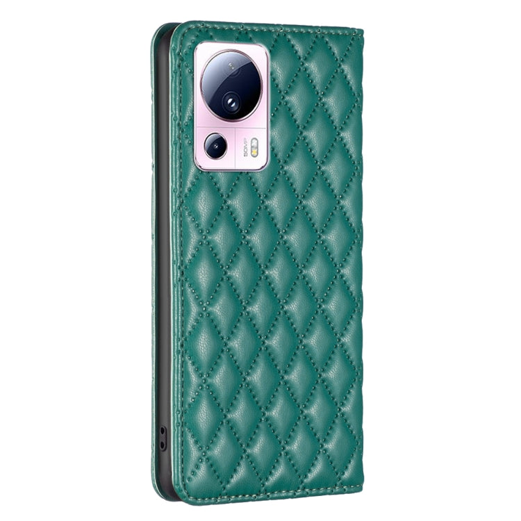 For Xiaomi 13 Lite / Civi 2 Diamond Lattice Magnetic Leather Flip Phone Case
