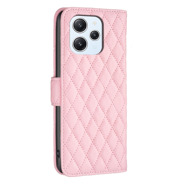 For Xiaomi Redmi 12 4G Diamond Lattice Wallet Leather Flip Phone Case