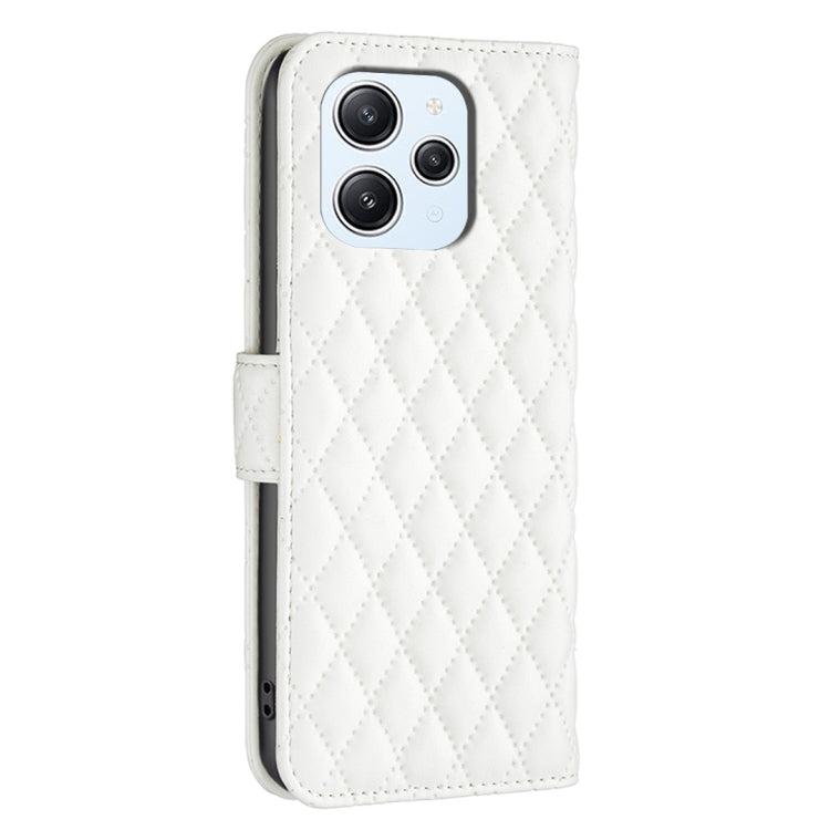 For Xiaomi Redmi 12 4G Diamond Lattice Wallet Leather Flip Phone Case