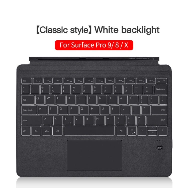 For Microsoft Surface Pro 8 / 9 / X Magnetic Bluetooth Keyboard with backlight