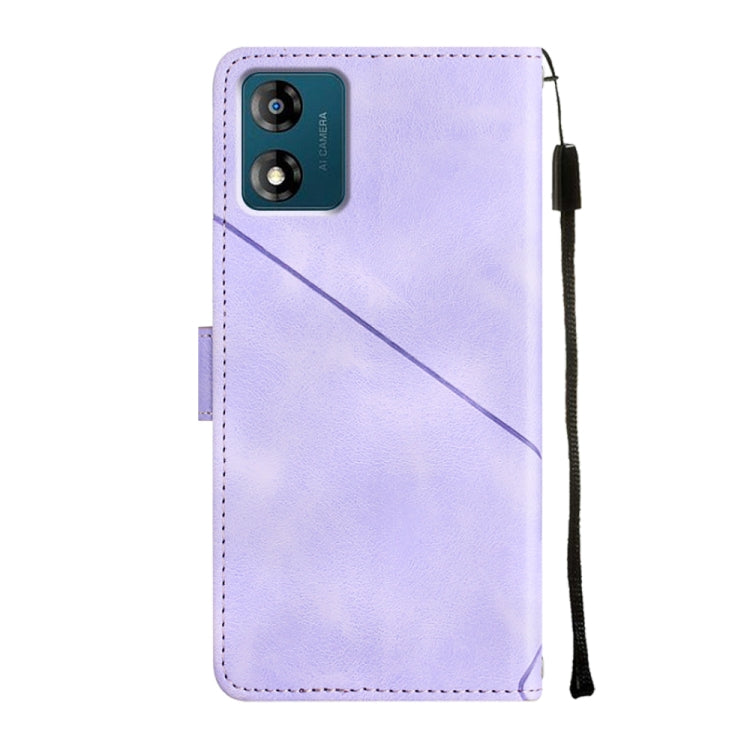 For Motorola Moto E13 Skin-feel Embossed Leather Phone Case