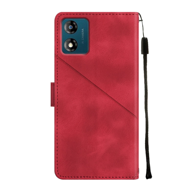 For Motorola Moto E13 Skin-feel Embossed Leather Phone Case