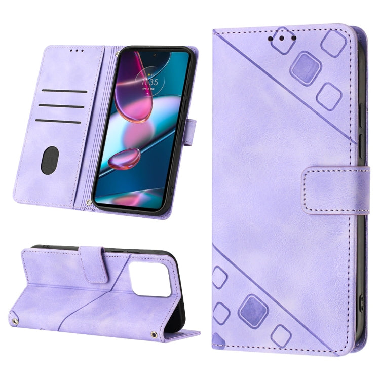 For Motorola Edge+ 2023 Skin-feel Embossed Leather Phone Case