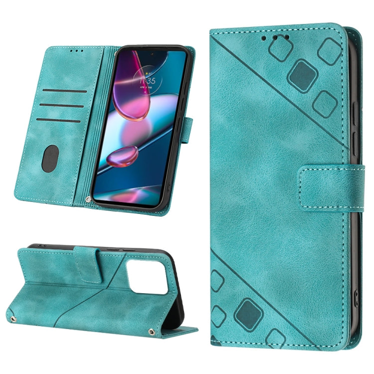 For Motorola Edge+ 2023 Skin-feel Embossed Leather Phone Case