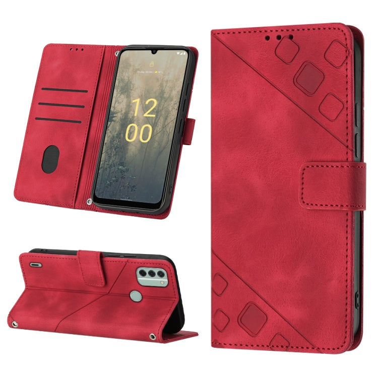 For Nokia C31 Skin-feel Embossed Leather Phone Case