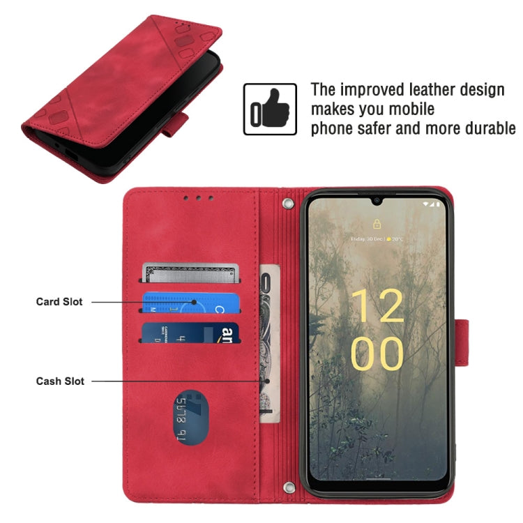 For Nokia C31 Skin-feel Embossed Leather Phone Case