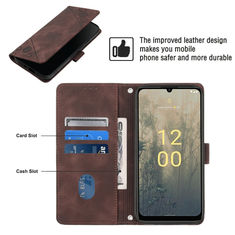 For Nokia C31 Skin-feel Embossed Leather Phone Case