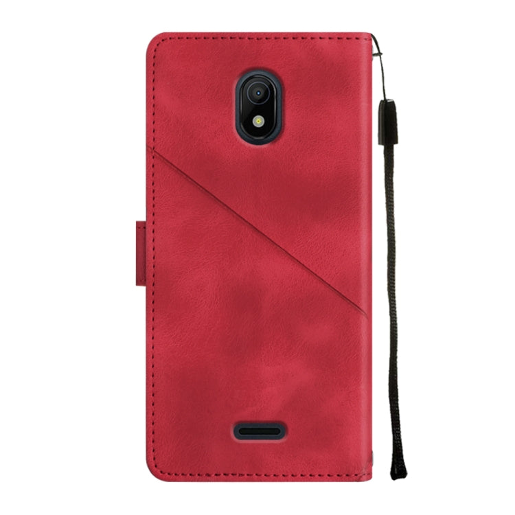 For Nokia C100 Skin-feel Embossed Leather Phone Case