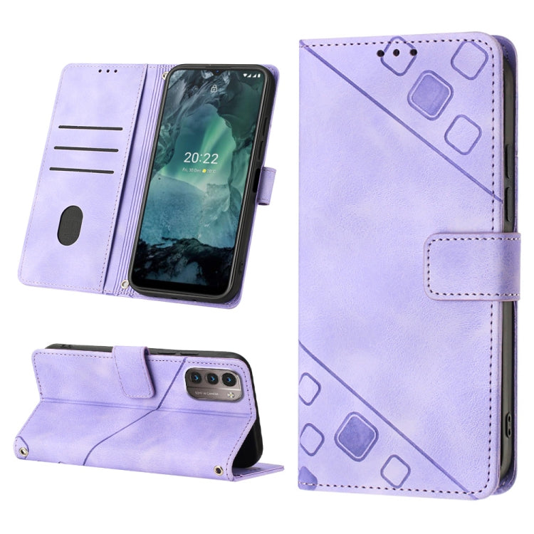 For Nokia G21 / G11 Skin-feel Embossed Leather Phone Case
