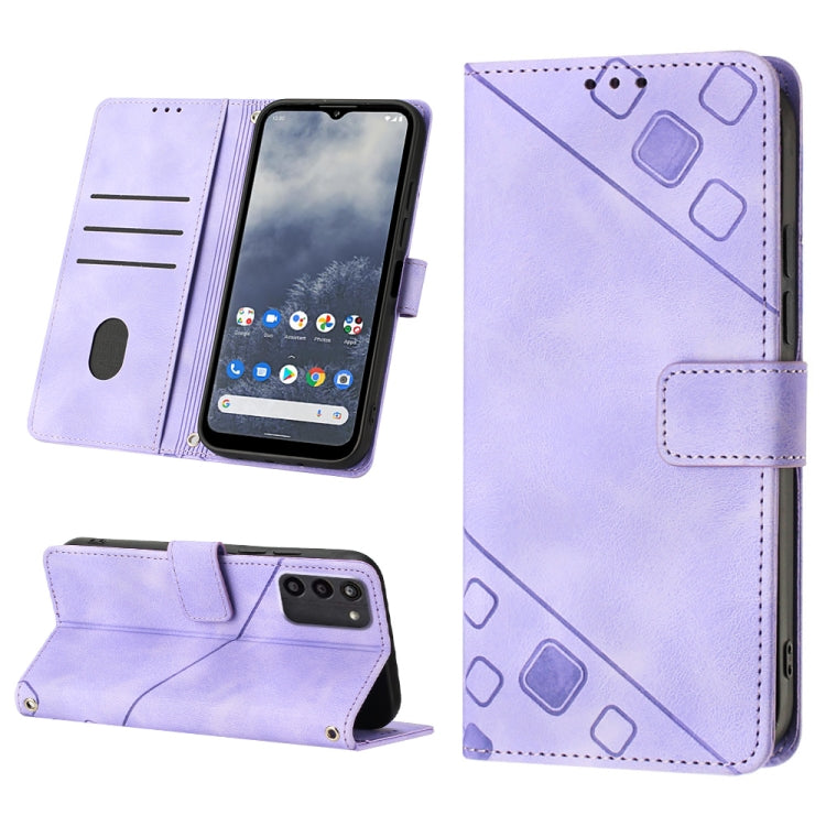 For Nokia G100 Skin-feel Embossed Leather Phone Case