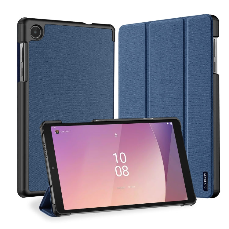 For Lenovo Tab M8 4th Gen DUX DUCIS Domo Series Magnetic Flip Leather Tablet Case