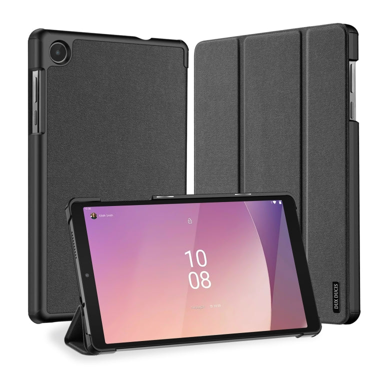 For Lenovo Tab M8 4th Gen DUX DUCIS Domo Series Magnetic Flip Leather Tablet Case