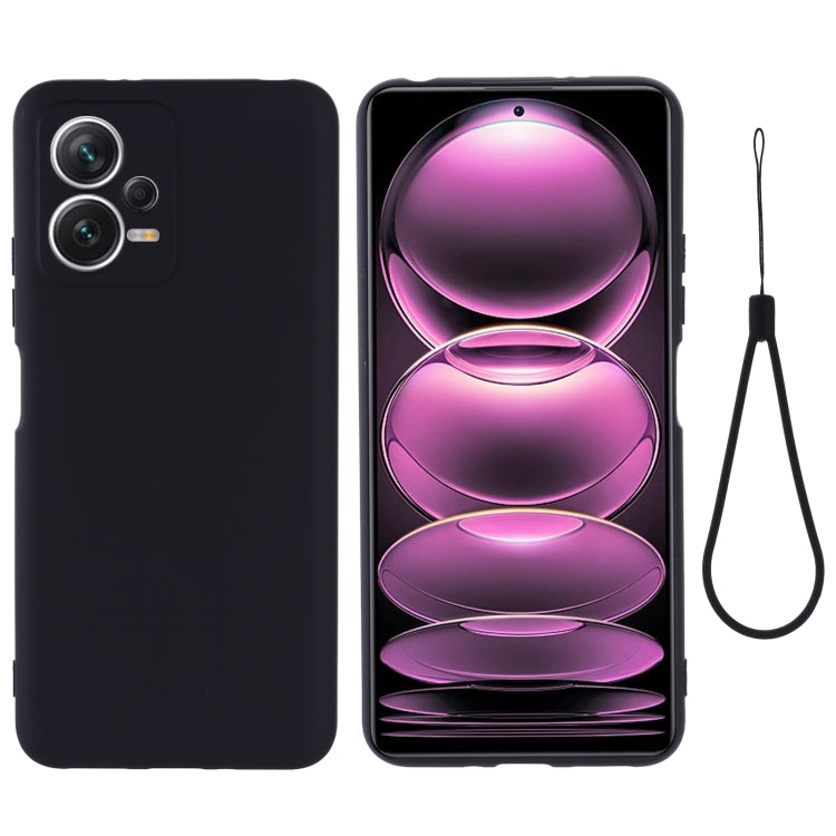 For Xiaomi Redmi Note 12 5G India / Poco X5 Pure Color Liquid Silicone Shockproof Full Coverage Phone Case
