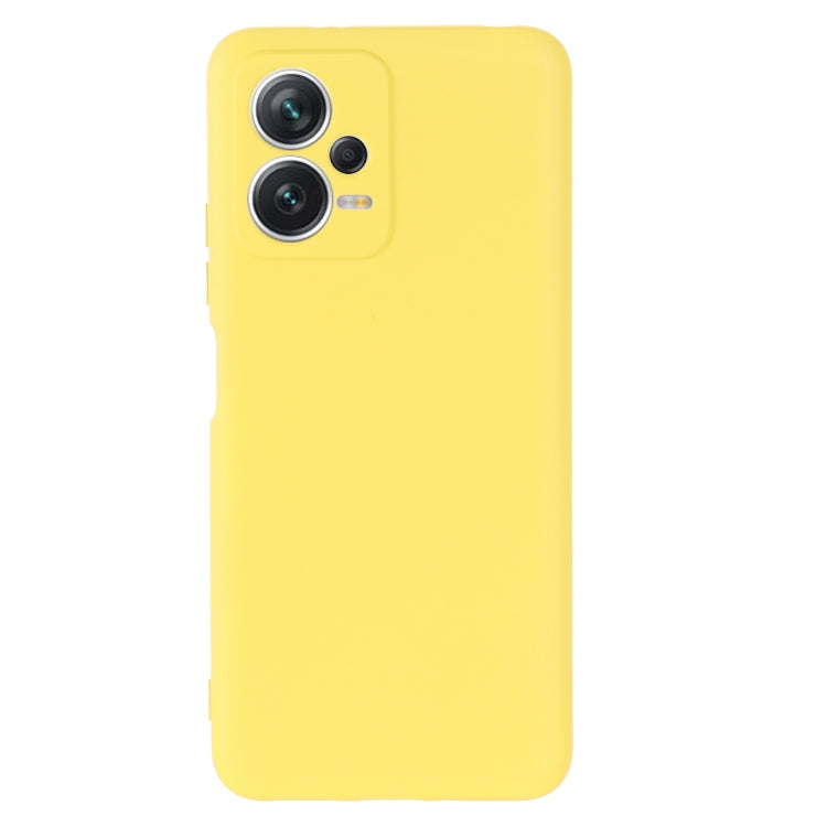 For Xiaomi Redmi Note 12 5G India / Poco X5 Pure Color Liquid Silicone Shockproof Full Coverage Phone Case