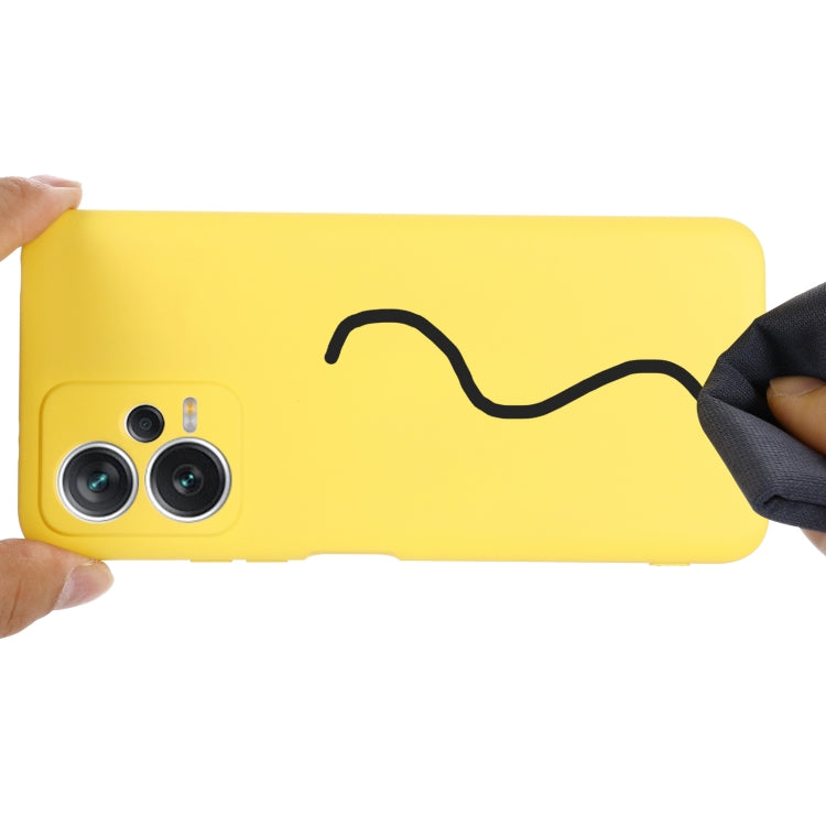 For Xiaomi Redmi Note 12 5G India / Poco X5 Pure Color Liquid Silicone Shockproof Full Coverage Phone Case