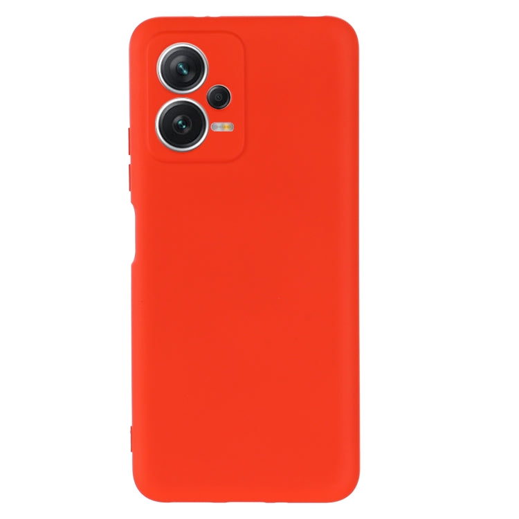 For Xiaomi Redmi Note 12 5G India / Poco X5 Pure Color Liquid Silicone Shockproof Full Coverage Phone Case