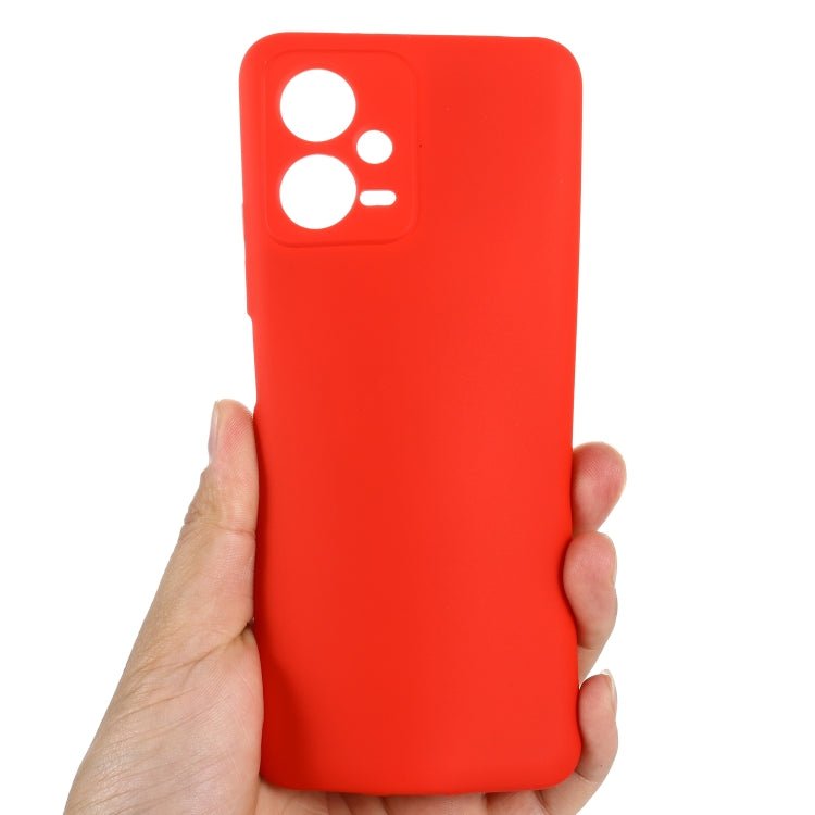 For Xiaomi Redmi Note 12 5G India / Poco X5 Pure Color Liquid Silicone Shockproof Full Coverage Phone Case