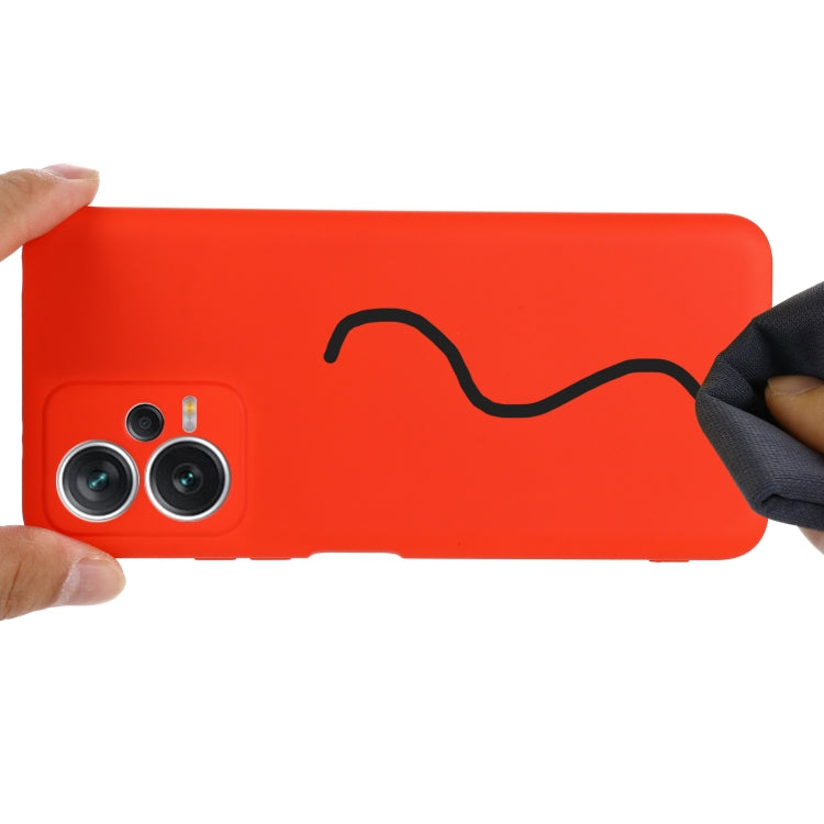 For Xiaomi Redmi Note 12 5G India / Poco X5 Pure Color Liquid Silicone Shockproof Full Coverage Phone Case