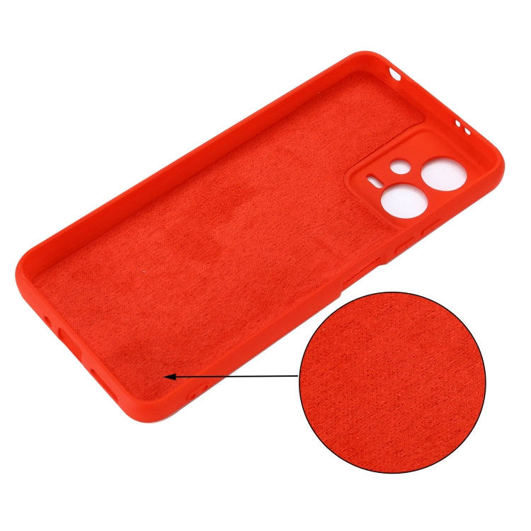 For Xiaomi Redmi Note 12 5G India / Poco X5 Pure Color Liquid Silicone Shockproof Full Coverage Phone Case