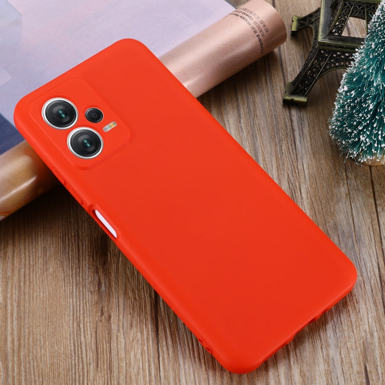 For Xiaomi Redmi Note 12 5G India / Poco X5 Pure Color Liquid Silicone Shockproof Full Coverage Phone Case