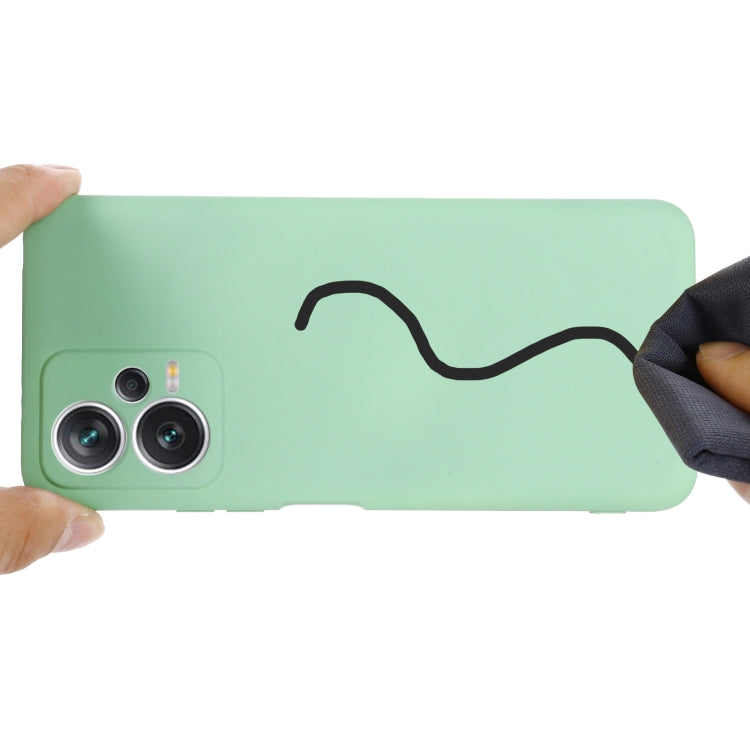 For Xiaomi Redmi Note 12 5G India / Poco X5 Pure Color Liquid Silicone Shockproof Full Coverage Phone Case