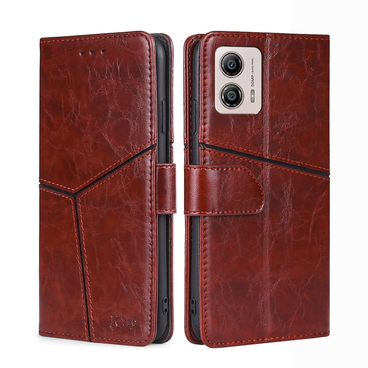 For Motorola Moto G53 5G/G13 4G/G23 4G Geometric Stitching Leather Phone Case