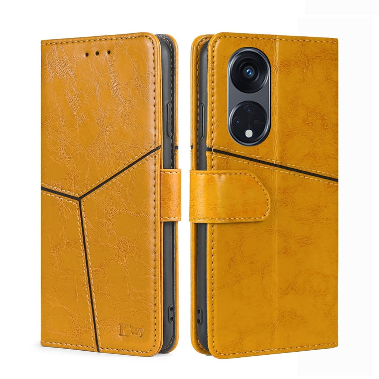For OPPO Reno8 T 5G/A1 Pro 5G Geometric Stitching Leather Phone Case