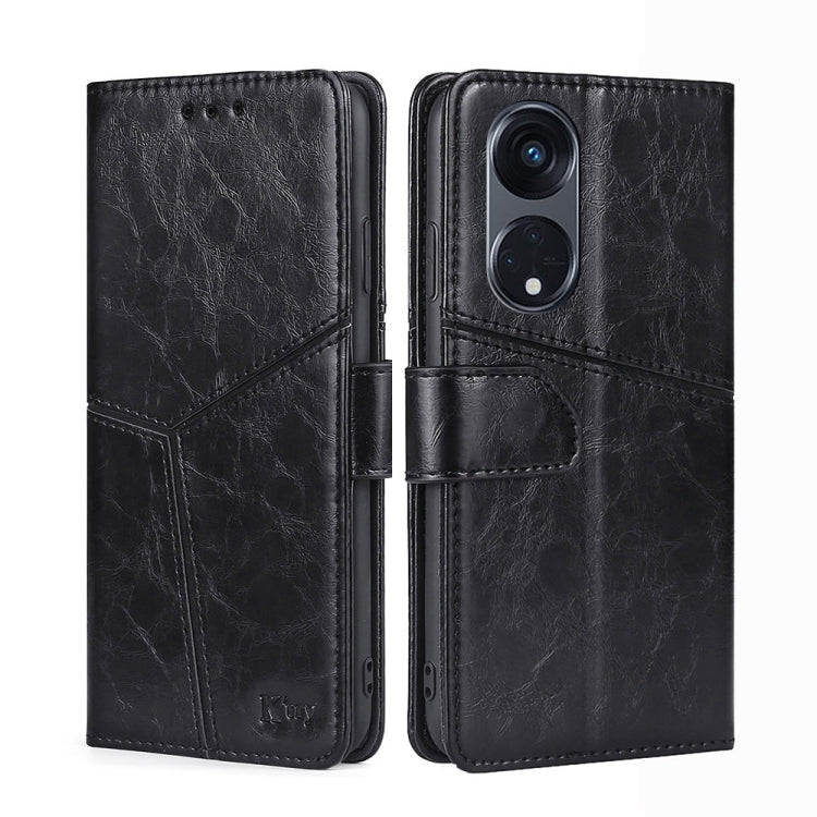 For OPPO Reno8 T 5G/A1 Pro 5G Geometric Stitching Leather Phone Case
