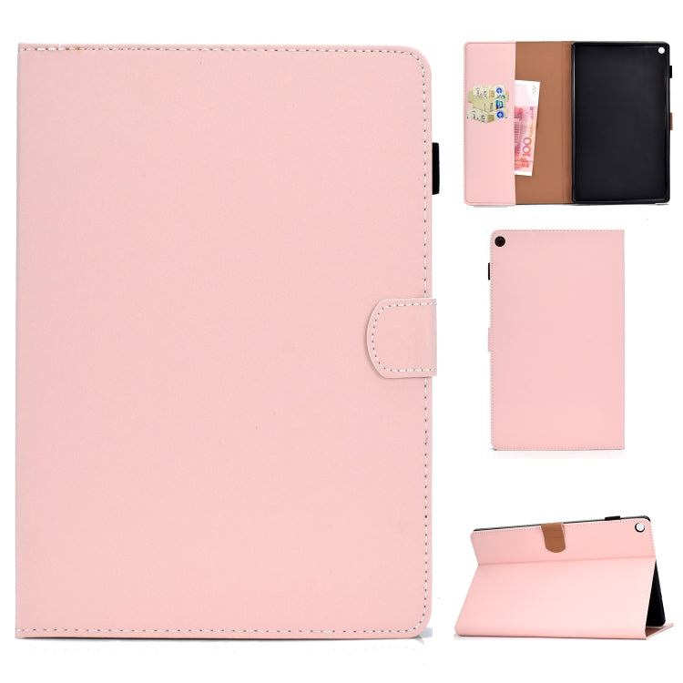 For Kindle Fire HD10 2015 / 2017 Solid Color Tablet PC Universal Magnetic Horizontal Flip Leather Case with Card Slots & Holder